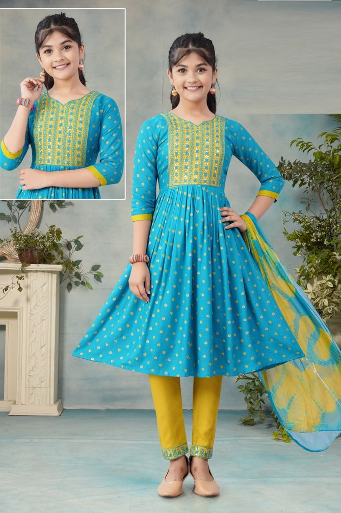 Kids Parnika Pant Set Vol 2 Girls Wear Kurti With Bottom Dupatta Wholesale Price In Surat
